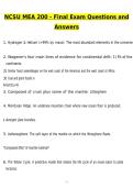 NCSU MEA 200 Final Exam Latest 2026 Actual Questions & Verified Answers &lpar;2026 &sol; 2027&rpar; A&plus; Grade 100&percnt; Guarantee Verified by Experts