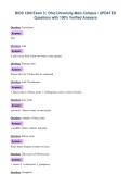 BIOS 1300 Exam 3 &vert; Ohio University-Main Campus &vert; UPDATED&NewLine;Questions with 100&percnt; Verified Answers