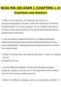 NCSU MIE 305 Exam 1 &lpar;Chapters 1-3&rpar; Latest 2026 Actual Questions & Verified Answers &lpar;2026 &sol; 2027&rpar; A&plus; Grade 100&percnt; Guarantee Verified by Experts&period;