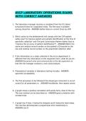 ASCP LABORATORY OPERATIONS EXAMS WITH CORRECT ANSWERS