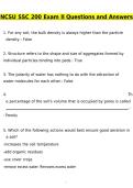 NCSU SSC 200 Exam II Latest 2026 Actual Questions & Verified Answers &lpar;2026 &sol; 2027&rpar; A&plus; Grade 100&percnt; Guarantee Verified by Experts&period;