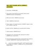 MLS ASCP EXAMS WITH CORRECT ANSWERS&sol;GUARANTEED PASS &sol;PRACTICE TEST