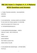 NCSU MIE 201 Exam 2 Chapters 4&comma; 5&comma; 8 Makanui Exam Latest 2026 Actual Questions & Verified Answers &lpar;2026 &sol; 2027&rpar; A&plus; Grade 100&percnt; Guarantee Verified by Experts