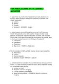 FNP FINAL EXAMS WITH CORRECT ANSWER&sol;ACTUAL EXAMS 