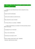 FNP FINAL EXAMS WITH CORRECT ANSWER&sol;ACTUAL EXAMS 