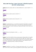 BUAL 2650 Final Exam &vert; Auburn University &vert; UPDATED Questions&NewLine;with 100&percnt; Verified Answers