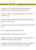 NCSU BUS 370 Test 1 Latest 2026 Actual Questions & Verified Answers &lpar;2026 &sol; 2027&rpar; A&plus; Grade 100&percnt; Guarantee Verified by Experts&period;