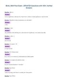 BUAL 2650 Final Exam &vert; UPDATED Questions with 100&percnt; Verified&NewLine;Answers