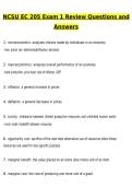NCSU EC 205 Exam 1 Review Latest 2026 Actual Questions & Verified Answers &lpar;2026 &sol; 2027&rpar; A&plus; Grade 100&percnt; Guarantee Verified by Experts&period;