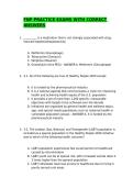 FNP PRACTICE EXAMS WITH CORRECT ANSWERS