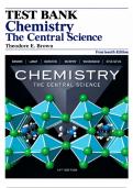 Test Bank &ndash; Chemistry&colon; The Central Science &lpar;14th Edition&rpar; Theodore L&period; Brown&comma; H&period; Eugene LeMay Jr&period; & Bruce E&period; Bursten &ndash; All 24 Chapters Covered &ndash; Practice Questions & Rationales &ndash; ISBN 9781260732023 &ndash; Updated 2026&sol;2027 Test Bank Exam Resource