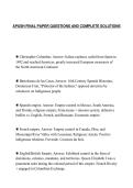 &NewLine;APUSH FINAL PAPER QUESTIONS AND COMPLETE SOLUTIONS