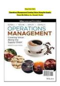 Operations and Supply Chain Management&colon; Creating Value Along the Supply Chain &lpar;9th Edition&rpar;