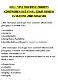 WGU C836 COMPREHENSIVE FINAL EXAM REVIEW MULTIPLE CHOICES Latest 2026 Actual Questions & Verified Answers &lpar;2026 &sol; 2027&rpar; A&plus; Grade 100&percnt; Guarantee Verified by Experts