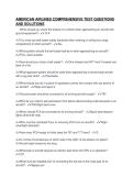 AMERICAN AIRLINES COMPREHENSIVE TEST QUESTIONS&NewLine;AND SOLUTIONS