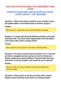WGU D440 NUTRITION OBJECTIVE ASSESSMENT FINAL&NewLine;EXAM&NewLine;COMPLETE QUESTIONS AND DETAILED SOLUTIONS &NewLine;LATEST UPDATE - JUST RELEASED