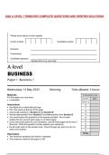 AQA A LEVEL 7 REMOVED COMPLETE QUESTIONS AND VERIFIED SOLUTIONS