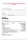 AQA A LEVEL 9 REMOVED FINAL PAPER QUESTIONS AND COMPLETE&NewLine;SOLUTIONS