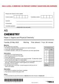 AQA A LEVEL 13 REMOVED 100 PERCENT CORRECT QUESTIONS AND ANSWERS