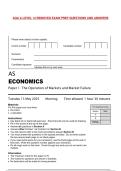AQA A LEVEL 14 REMOVED EXAM PREP QUESTIONS AND ANSWERS
