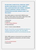 PN 2003 FINAL EXAM ACTUAL EXAM 2026 &vert;&vert; MOST &NewLine;RECENT EXAM 2026&vert;2027 ACTUAL COMPLETE       &NewLine;REAL EXAM QUESTIONS AND CORRECT ANSWERS &NewLine;&lpar;VERIFIED ANSWERS&rpar; ALREADY GRADED A&plus; &vert; &NewLine;GUARANTEED SUCCESS&excl;&excl; NEWEST EXAM &vert; JUST &NewLine;RELEASED&excl;&excl;  