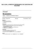 AQA A LEVEL 16 REMOVED COMPREHENSIVE TEST QUESTIONS AND&NewLine;SOLUTIONS