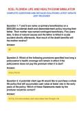 XCEL FLORIDA LIFE AND HEALTH EXAM SIMULATOR&NewLine;COMPLETE QUESTIONS AND DETAILED SOLUTIONS LATEST UPDATE&NewLine;JUST RELEASED