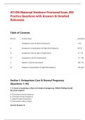 ATI RN Maternal Newborn Proctored Exam 200 &NewLine;Practice Questions with Answers & Detailed &NewLine;Rationales 