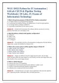 WGU D522 Python for IT Automation &vert; &NewLine;GitLab CI&sol;CD & Pipeline Testing &NewLine;Workbook &vert; 10 Labs&comma; 15&comma; Exams of &NewLine;Information Technology