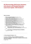 ATI Pharmacology 200 Practice Questions &NewLine;with Answers and Detailed Rationales &NewLine;Latest Exam Update  2026 Graded A&plus; 