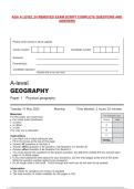 AQA A LEVEL 24 REMOVED EXAM SCRIPT COMPLETE QUESTIONS AND&NewLine;ANSWERS