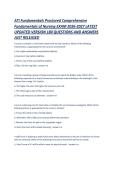 ATI Fundamentals Proctored Comprehensive Fundamentals of Nursing EXAM 2026-2027 LATEST UPDATED VERSION 180 QUESTIONS AND ANSWERS JUST RELEASED &period;pdf&NewLine;&NewLine;