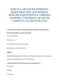 NURS 711 EXAM BUNDLE QUESTIONS WITH VERIFIED ANSWERS