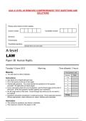 AQA A LEVEL 29 REMOVED COMPREHENSIVE TEST QUESTIONS AND&NewLine;SOLUTIONS