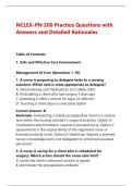NCLEX-PN 200 Practice Questions with &NewLine;Answers and Detailed Rationales