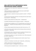 AMCA CERTIFICATION COMPREHENSIVE TESTED&NewLine;QUESTIONS AND CORRECT ANSWERS