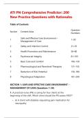 ATI PN Comprehensive Predictor&colon; 200 &NewLine;New Practice Questions with Rationales 