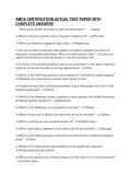 AMCA CERTIFICATION ACTUAL TEST PAPER WITH&NewLine;COMPLETE ANSWERS