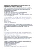 AMBULATORY CARE NURSING CERTIFICATION FINAL PAPER&NewLine;QUESTIONS AND COMPLETE SOLUTIONS