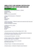 AMBULATORY CARE NURSING CERTIFICATION&NewLine;EXAMINATION TEST PAPER QUESTIONS AND&NewLine;SOLUTIONS