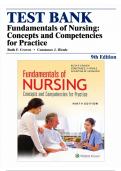 Test Bank - Fundamentals of Nursing&colon; Concepts and Competencies for Practice&comma; 9th Edition &lpar;Craven&comma; 2021&rpar;&comma; Chapters 1-43 &vert; All Chapters &vert;Updated 2026&sol;2027 Test Bank Exam Resource&NewLine;