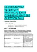 2026&sol;2027 New Brunswick Veterinary Provincial Exam &lpar;SBE&rpar; Ultimate Test Bank &vert; Jurisprudence & Clinical Q&A