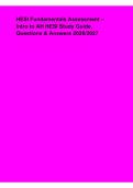 HESI Fundamentals Assessment 2026&sol;2027 &ndash; Intro to AH HESI Study Guide&comma; Questions & Answers