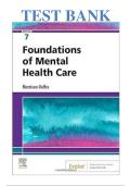 Test Bank For Foundations of Mental Health Care 7th and 8th Editions by Morrison-Valfre 