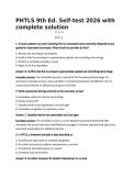 PHTLS 9th Ed&period; Self-test 2026 with complete solution