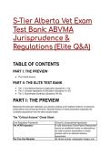 2026&sol;2027 S-Tier Alberta Vet Exam Test Bank&colon; ABVMA Jurisprudence & Regulations &lpar;Elite Q&A&rpar;