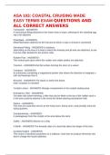 ASA 103&colon; COASTAL CRUISING MADE EASY TERMS EXAM QUESTIONS AND ALL CORRECT ANSWERS