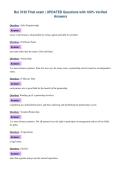 Bul 3130 Final exam &vert; UPDATED Questions with 100&percnt; Verified&NewLine;Answers