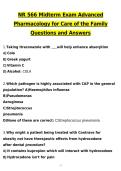 NR 566 Midterm Exam &lpar;2026&rpar; &vert; Chamberlain Advanced Pharmacology for Care of the Family Actual Questions and Answers &lpar;PDF&rpar;