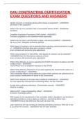 DAU CONTRACTING CERTIFICATION EXAM QUESTIONS AND ANSWERS